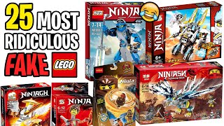 Top 25 Most Ridiculous FAKE LEGO Sets Funny Ninjago Knockoffs [upl. by Relyhcs]