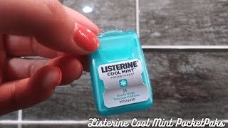 In Hand Review of Listerine Pocketpaks Breath Strips Cool Mint [upl. by Kirschner]