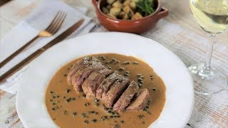 How To Make A French Bistros Style Peppercorn Sauce  with Duck Breast [upl. by Weingartner]