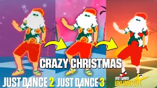 JUST DANCE COMPARISON  CRAZY CHRISTMAS  Santa Clones [upl. by Milewski285]