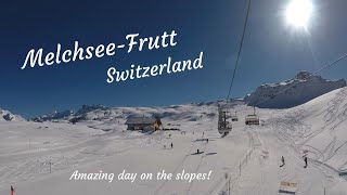 Amazing day on ski slopes at Melchsee Frutt in Switzerland [upl. by Erina]