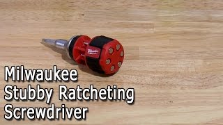 Milwaukee Stubby Ratcheting Screwdriver Review [upl. by Zakaria149]