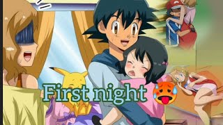 First night Ash and Serena amourshipping story youtubevideo [upl. by Ecyoj]