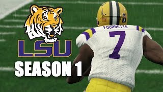 LSU REBUILD S1  LEONARD FOURNETTE CRAZY RUN VS ALABAMA  NCAA FOOTBALL 14 DYNASTY MODE [upl. by Nailluj]