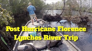 Bass Fishing at Lynches River Post Hurricane Florence High Water Receding [upl. by Kerstin158]