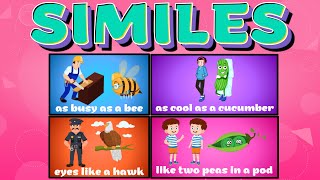 What Are Similes  Similes for Kids  Simile Examples for Kids Using Like or As [upl. by Aleinad]