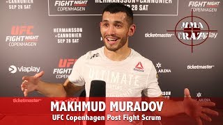 Makhmud Muradov talks Floyd Mayweather amp win over Alessio Di Chirico at UFC Copenhagen [upl. by Kcirrem]