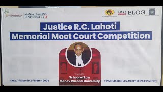 Finale  Justice RC Lahoti Memorial Moot Court Competition [upl. by Weiser]