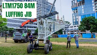 Moh Seng Cranes  Liebherr LTM1750  91  Luffing Jib 84m  Part 2 [upl. by Euqina]