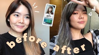 liese creamy bubble colour review  tutorial  dying my hair during quarantine [upl. by Rivera]