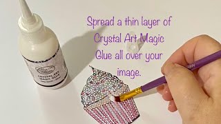 How to use Magic Glue with Crystal Art Stamps [upl. by Boy]