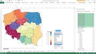 Mapa Polski Excel odc 1  Jak stworzyć podział geograficzny na bazie granic administracyjnych [upl. by Aleak46]