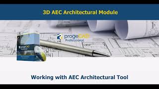 progeCAD AEC Architectural Tool Working with AEC tutorial [upl. by Elvyn943]