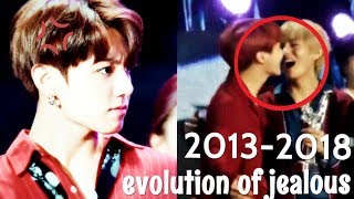 when jungkook is jealous and angry  evolution of jealousy 20132018 VKOOK TAEKOOK [upl. by Tryck488]