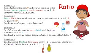 Ratio  Exercices corrigés 12 [upl. by Dennard68]