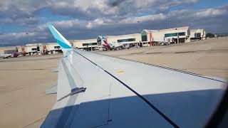 Eurowings A320 Sharklets Pushback und Takeoff Palma de Mallorca PTU Sound [upl. by Jeri312]