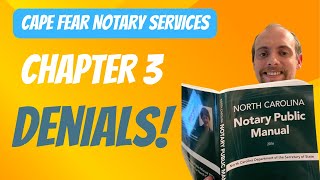 Chapter 3 Why Notary Applications Get Denied  NC Notary Manual [upl. by Ailimac]