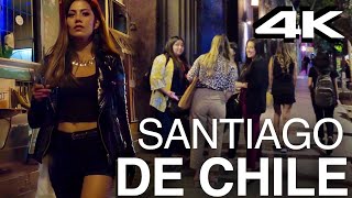 Santiago De Chile 4K Walk 🇨🇱 Night Tour [upl. by Justin]