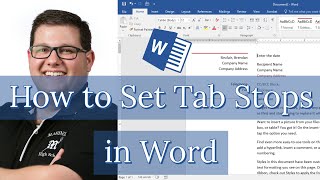 How to Set Tab Stops in Word [upl. by Lenor]