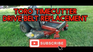 Toro Timecutter drive belt replacement Toro 4225 Residental Zero Turn drive belt [upl. by Vassaux]