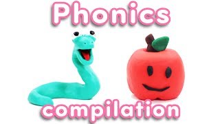 Phonics Vowel COMPILATION  Learn The Alphabet  Vowel Sounds  Pocket Preschool [upl. by Maddy]