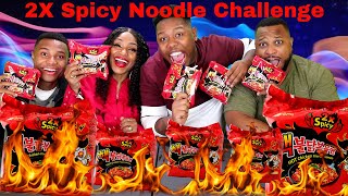 2X Spicy Noodle Challenge Family Edition [upl. by Flower]