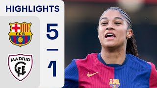 FC BARCELONA 5  1 MADRID CFF  RESUMEN LIGA F [upl. by Mallon]