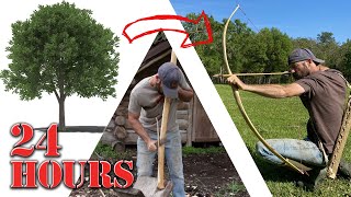 Primitive Bow from Live Tree in 24hrs [upl. by Htebasil]