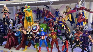 MARVEL LEGENDS AVENGERS COLLECTION DISPLAY 2022 UPDATED WALKTHROUGH [upl. by Nivlak]