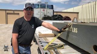 Truck Driver Skills  How To Strap A Load [upl. by Thomey]