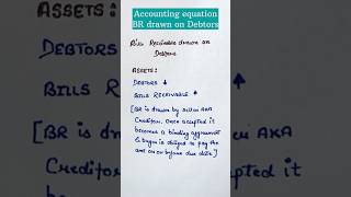 Accounting equation  treatment of bills receivable [upl. by Relda]