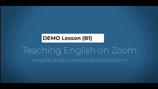 DEMO lesson Teaching English online using Zoom [upl. by Dimitris]