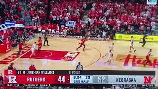 Juwan Gary Assist to a cutting Keisei Tominaga Nebraska Husker Men’s Basketball 3324 vs Rutgers [upl. by Ccasi607]