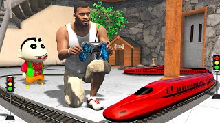 GTA 5  Franklin and Shinchan Trying To Make Fastest RC Bullet Train In GTA 5  GTA 5 Mods [upl. by Adiene]