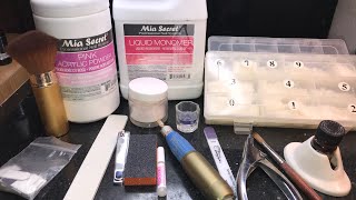 Acrylic Nails For Beginners  Supplies Needed To Do Nails [upl. by Adiv]