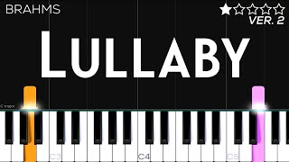 Johannes Brahms  Lullaby  EASY Piano Tutorial [upl. by Aicenav]