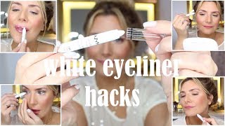 WHITE EYELINER HACKS YOU NEED TO KNOW  7 TRICKS IN UNDER 5 MINS [upl. by Aihseyn]