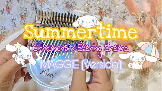 Summertime Kimi no Toriko by Cinnamons x Evening Cinema  Kalimba Tutorial with Tabs amp Lyrics [upl. by Erdried]