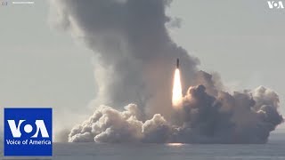 Russian Ministry of Defense released a VIDEO of nuclear submarine testfired of 4 ballistic missiles [upl. by Biles]