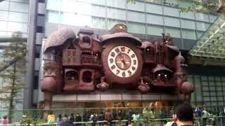 Hayao Miyazakis Copper Clock Shiodome Station [upl. by Nylde24]