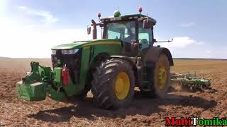 John Deere 8370r8345r Lazítózás Tarlóhántás 2018 [upl. by Aerdnaed]