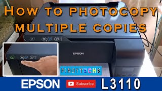 How To Photocopy MULTIPLE Copies  EPSON L3110  WITH ENGLISH SUBTITLE [upl. by Yema]