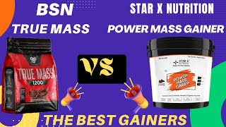 bsn true mass VS star x power mass gainer  power mass gainer vs bsn true mass  best mass gainer [upl. by Ynabe]