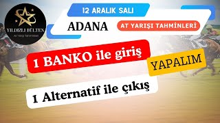 12 Aralık 2023 Salı Adana At Yarışı Tahminleri [upl. by Nannie607]