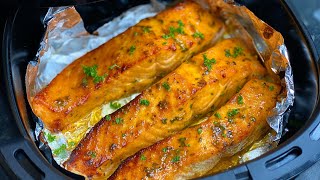 Honey Mustard Glazed Salmon in the Air Fryer  TERRIANN’S KITCHEN [upl. by Murat]