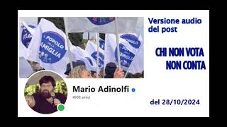 Da un post FB di Mario Adinolfi del 281024 [upl. by Nitsew]