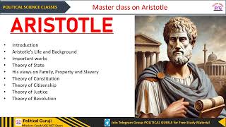 Complete Political Thought of Aristotle Western Political Thinker [upl. by Brosine]