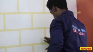 How to create brickwall pattern using Sandtex paints [upl. by Rahm216]