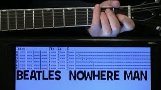 Nowhere Man Chords Beatles Guitar Tab  Guitar Lesson [upl. by Anwahsal]