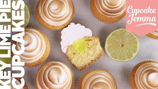 Key Lime Pie Cupcakes Recipe with Toasted Meringue Icing amp Lime Filling  Cupcake Jemma [upl. by Higgins]